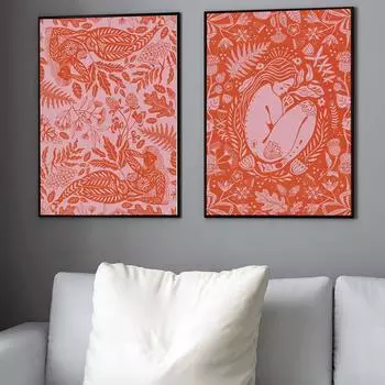 Женский Природа Материнский Боди-Арт Холст Картина Абстрактная Обнаженная Женщина Минималистичный Плакат Картина для Ванной Комнаты Бохо Современный Домашний Декор 21cm30cm NoFrame