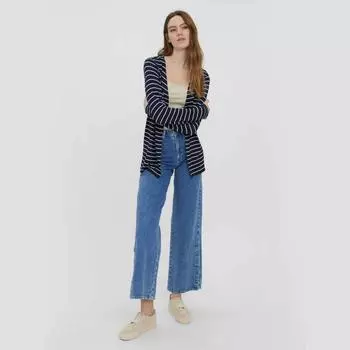 Женский приталенный кардиган в полоску VERO MODA