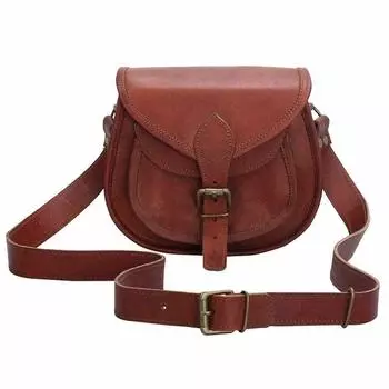 Женский прочный кожаный кошелек ручной работы, цыганская сумка через плечо для студентов колледжа 13 x 10 x 4 in коричневый