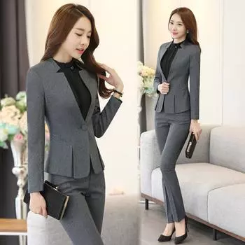 Женский профессиональный костюм-тройка: Жилет, юбка и брюки для стойки регистрации или салона красоты XL