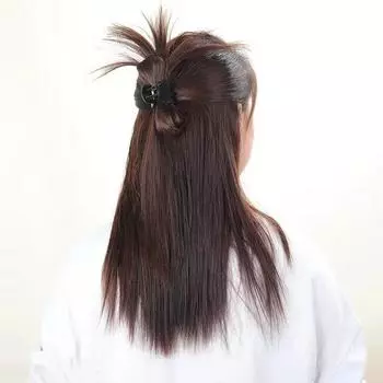 Женский простой коготь для волос с ленивыми перьями, хвостик, коготь, корейская мода, фрикадельки, краб, зажим для волос, искусственный зажим для волос, аксессуары для высокого хвоста
