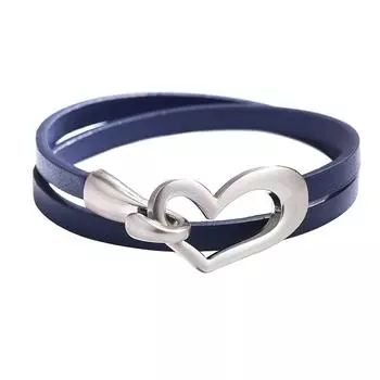 Женский простой кожаный браслет Love Wrap Femme Jewelry светло-зеленый