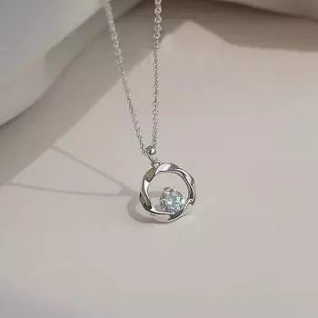 Женский простой кулон Mobius на ключицу, цепочка для подруги, лучшего друга, подарок на день рождения, универсальный