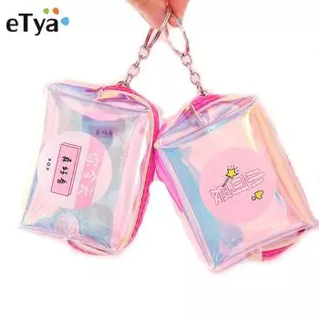 Женский прозрачный кошелек для монет из ПВХ, милая студенческая карточка для девочек, держатель для ключей для денег, сумка, карман, маленькая косметичка для помады