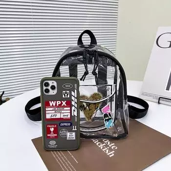 Женский прозрачный рюкзак из ПВХ, школьная сумка для студентов, регулируемый ремень, повседневный дорожный рюкзак, женский рюкзак для повседневного использования