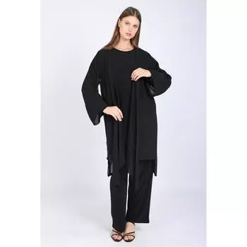 Женский Прямой Двойной Костюм Магического Размера Черный