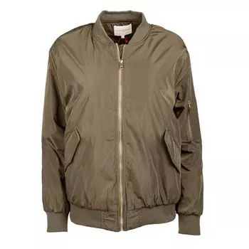 Женский пуховик-бомбер цвета хаки LA PETITE ETOILE