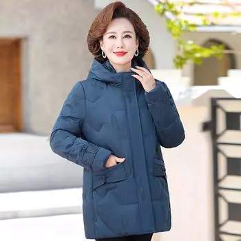 Женский пуховик среднего возраста с капюшоном размера плюс XL-6XL, новые толстые теплые куртки на 90% белом утином пуху для женщин, верхняя одежда с вышивкой XL красный