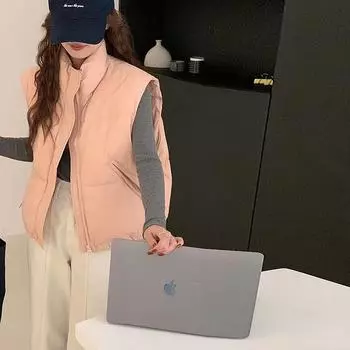 Женский пуховый жилет 2024 года, зима, новый, легкий, воротник-стойка, карамельный цвет, теплая верхняя одежда, белый жилет на утином пуху, прилив one size fits all белый