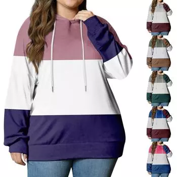 Женский пуловер больших размеров с капюшоном и столярным принтом, толстовка с длинным рукавом и капюшоном XXXXXL