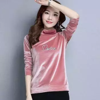 Женский пуловер с длинным рукавом, осенне-зимняя тонкая однотонная футболка S розовый