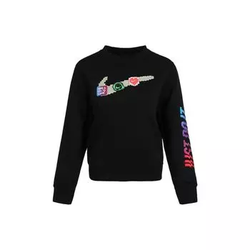 Женский пуловер с круглым вырезом и принтом логотипа Nike Sportswear, черный DC3941-010 S