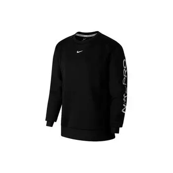 Женский пуловер с круглым вырезом с принтом Nike Pro, черный BV4055-010 M