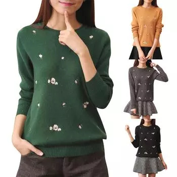 Женский пуловер с высоким воротником и пуговицами, свободные вязаные свитера с длинными рукавами, топы One Size чёрный