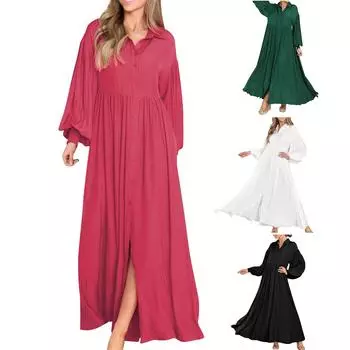 Женский пуловер со средней талией с V-образным вырезом и принтом, повседневное свободное и тонкое платье темперамента L чёрный