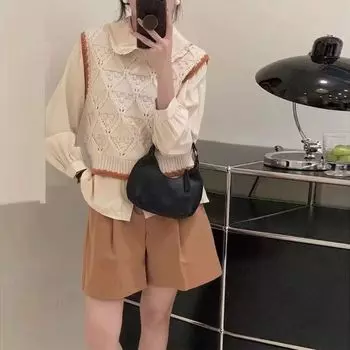 Женский пуловер, весенняя мода 2023, легкий вязаный жилет для женщин, высококачественный женский топ на бретельках с сердечком для поездок на работу