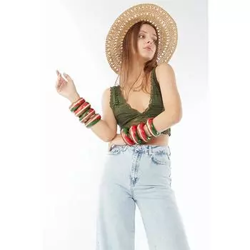 Женский разноцветный толстый браслет