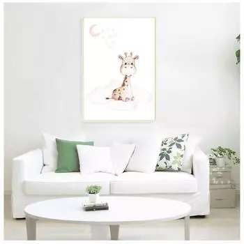 Женский ребенок неонатальный статистика рождения розовый персонализированное имя холст картина плакат 21cm30cm NoFrame