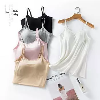 Женский регулируемый утягивающий жилет из модала с подвязками, однотонный, с нагрудными подушечками L