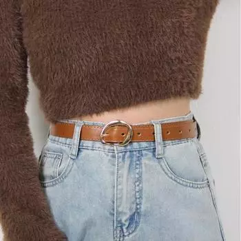 Женский ремень для джинсов, платьев, брюк в стиле вестерн, женский тонкий пояс из искусственной кожи с золотой пряжкой для повседневной носки или офиса верблюд