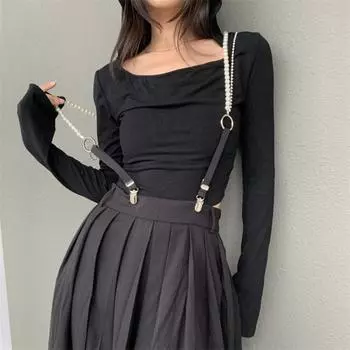 Женский ремень для подтяжек из искусственной кожи со стразами, рубашка, украшение, регулируемый эластичный зажим с уткой в рот, задний ремень, верхняя одежда, ремешок для одежды, ювелирные изделия-цепочки белый