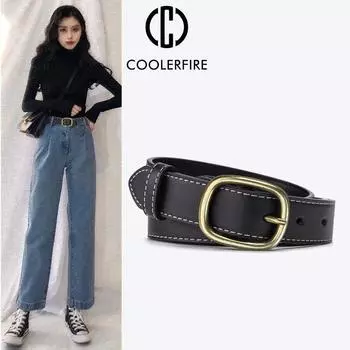 Женский ремень Ins Style Jeans Повседневная мода Стильные ремни для женщин Роскошный дизайнерский бренд из натуральной кожи в стиле ретро Женский ремешок LB2228 China&80cm серый