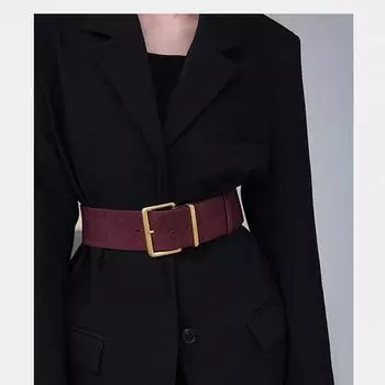 Женский ремень из бархатной матовой кожи с отделкой из воловьей кожи, женский супер широкий ремень премиум-класса 100cm