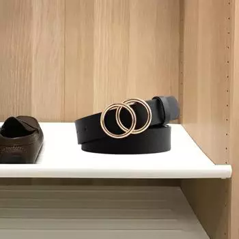 Женский ремень из искусственной кожи с двойной круглой пряжкой, ретро-ремень с несколькими отверстиями, регулируемая длина, ремень из искусственной кожи, аксессуары для одежды верблюд