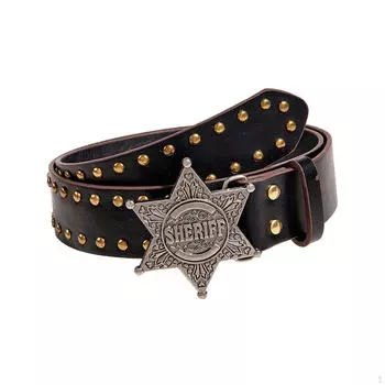 Женский ремень из искусственной кожи с пряжкой, декор, готические джинсы, брюки в западном ковбое с широкой талией чёрный