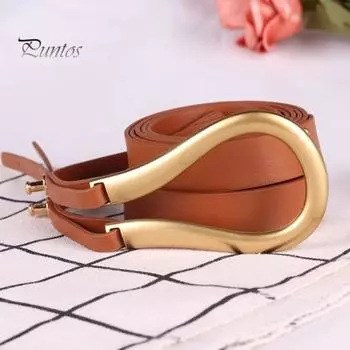 Женский ремень из искусственной кожи с регулируемыми отверстиями, двухслойный пояс из искусственной кожи, пояс для похудения, аксессуары для вечеринок чёрный