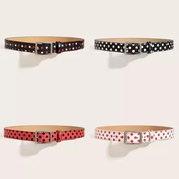 Женский ремень из искусственной кожи с узором в виде сердца и горшка, однотонный пояс