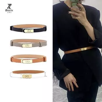 Женский ремень из высококачественной кожи с украшением, модное пальто из коровьей кожи H, домашний ремень, женский универсальный ремень чёрный