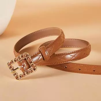 Женский ремень кожаный модный пряжка тонкий ремень женский повседневный декор женский ремень 2.0 см One Size
