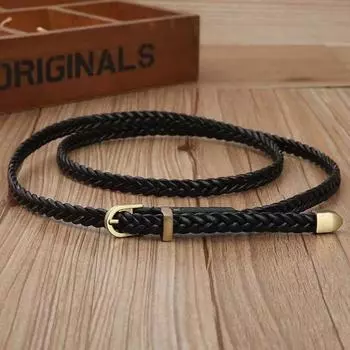 Женский ремень, крутой дизайнерский пояс для девочек, поясная цепочка, аксессуары, черный пояс, модное повседневное модное платье с цепочкой, джинсы DT140 100cm чёрный