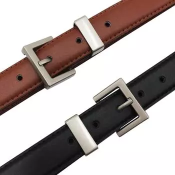 Женский ремень летний кожаный Ice Casual Retro Ins Fashion, Fashion Personality Белый ремень чёрный