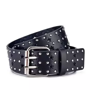 Женский ремень Модный пятиугольный звездный ажурный ремень Y2K ремень хип-хоп рок панк тренд соответствующий джинсовый ремень для мужчин и женщин 110cm