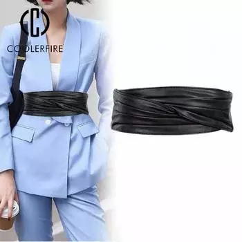 Женский ремень, новый эластичный пояс шириной 7 см, модный повседневный костюм, платье, широкие поясные ремни для женщин, однотонный цвет LY1022 101CM чёрный