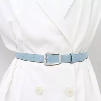 Женский ремень, однотонный ремень с пряжкой и несколькими отверстиями, регулируемая длина, пояс из искусственной кожи, джинсы, длинный ремень для брюк