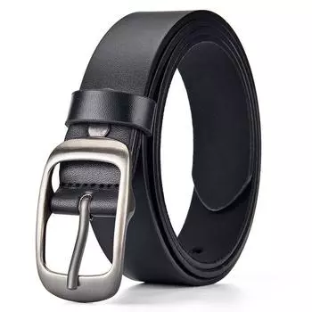 Женский ремень повседневный имитация кожи пряжка ремень студенческий украшение джинсы ремень 2.8cmx110cm чёрный