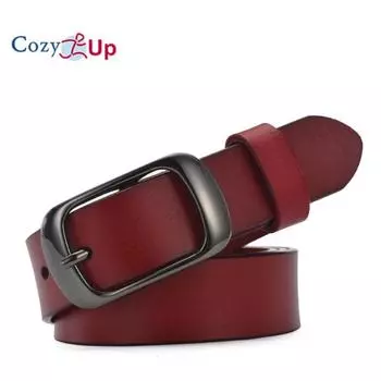 Женский ремень повседневный универсальный женский короткий ремень из натуральной кожи женский ремень однотонные ремни высшего качества джинсовый ремень WH001 105CM кофейный