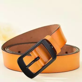 Женский ремень, простой и модный, из натуральной коровьей кожи, черный ремень, натуральная кожа, студенческий декоративный джинсовый ремень для женщин 105cm хаки