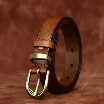 Женский ремень Ретро модные тенденции Универсальный натуральная кожа крупного рогатого скота Повседневный джинсовый ремень женский 90cm