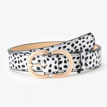 Женский ремень с леопардовым принтом, высококачественный роскошный брендовый модный повседневный однотонный джинсовый ремень из искусственной кожи, женский ремень AL045 China&105CM белый