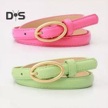 Женский ремень с металлической овальной пряжкой, декором и несколькими отверстиями, регулируемая длина, пояс из искусственной кожи, аксессуар для рубашки или свитера синий