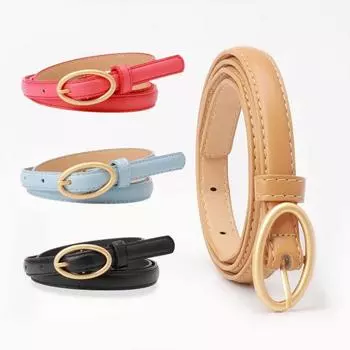 Женский ремень с металлической овальной пряжкой, декором и несколькими отверстиями, регулируемая длина, пояс из искусственной кожи, аксессуар для рубашки или свитера белый