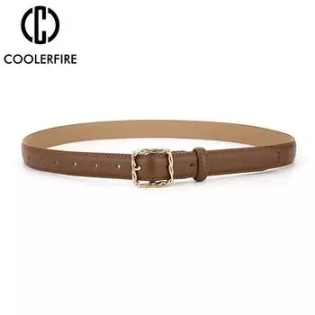 Женский ремень с металлической пряжкой, женские поясные женские ремни для платья, эластичный тонкий пояс, разноцветный ремень LB2162 95CM чёрный