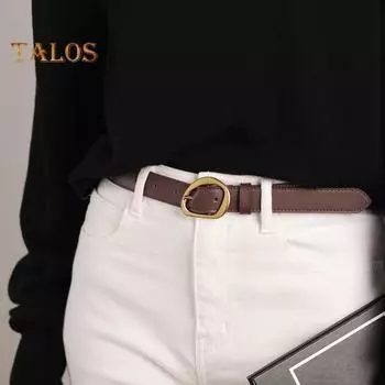 Женский ремень с нестандартной геометрической пряжкой, несколькими отверстиями, регулируемой длиной, искусственная кожа, уличный стиль, однотонный ремень абрикосовый