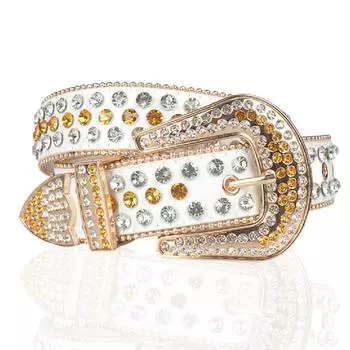 Женский ремень с пряжкой, инкрустированный стразами, широкий и удлиненный, с пряжкой, модный индивидуальный ремень в европейском и американском стиле в стиле панк 105cm красный