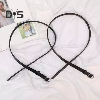 Женский ремень, тонкий ремень из искусственной кожи с пряжкой, повседневный ремень для джинсов, аксессуар для платьев, брюк чёрный