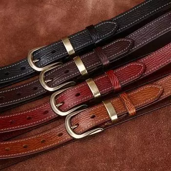 Женский ремень в стиле ретро, модный и индивидуальный декор, тиснение, состаренная натуральная кожа крупного рогатого скота, ремень для джинсов для женщин 90cm